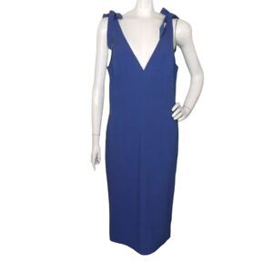 new DRESS THE POPULATION Dress, L, Lita, Tie shoulder, Midi, Sleeveless, Blue